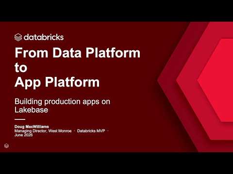 Watch: From Data Platform to App Platform: Building Production Apps on Lakebase