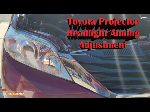 How To Correctly Adjust Your Toyota Sienna Projector Headlight Aiming, After Upgrade LED / HID Bulbs