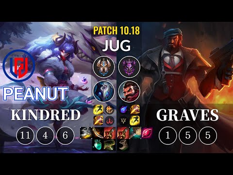 LGD Peanut Kindred vs Graves Jungle - KR Patch 10.18