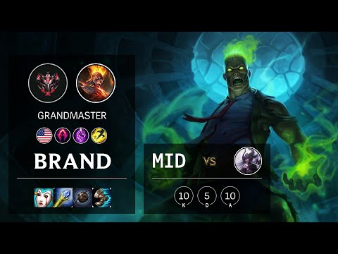 Brand Mid vs Syndra - NA Grandmaster Patch 10.13
