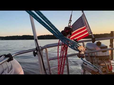 6 22 18 Sailing Sail La Vie - Precision 18 - on the Susquehanna River