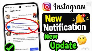 Instagram "Review Terms of Use & Privacy Policy" Notification (2026) |