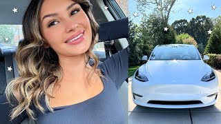 hair transformation & picking up my tesla! | vlog