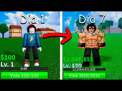 I started from the beginning for 7 days on blox fruits