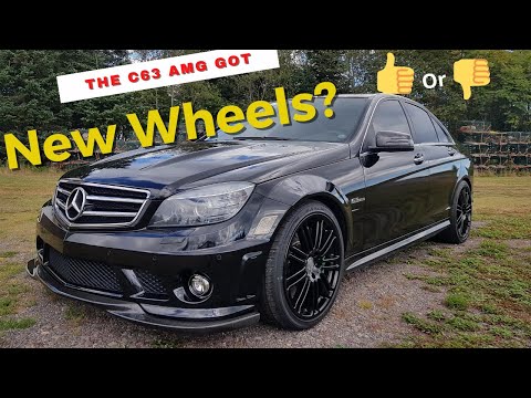 Installing New Custom 19\" wheels on the C63 AMG - Burnouts, CannonBallRunn footage, Brembo update!