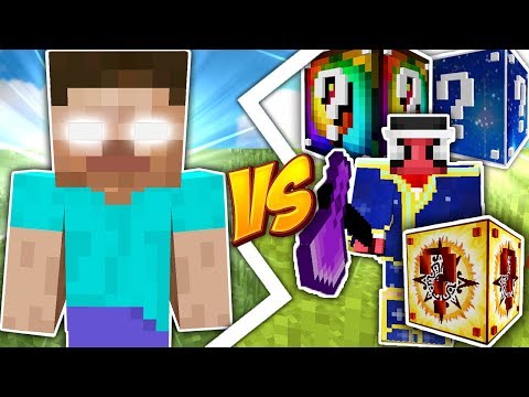 DEV KORKUNÇ HEROBRİNE VS ŞANS BLOKLARI - Minecraft
