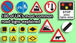 The ultimate guide to UK road signs - PASS your theory test 2024 | 100 road signs and their meaning!