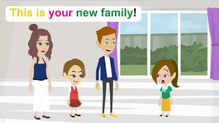 Ella lives with her new family - Comedy Animated Story - Ella English