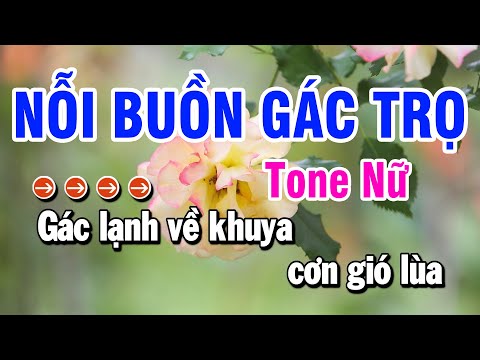 Karaoke Nỗi Buồn Gác Trọ | Nhạc Sống Tone Nữ | Huỳnh Lê