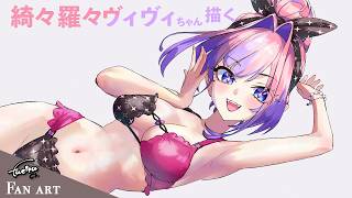 綺々羅々ヴィヴィちゃんの水着衣装案を描く_3