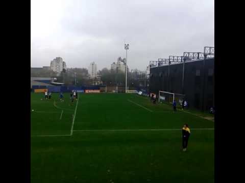 Gol de Federico Carrizo entrenamiento de Boca.