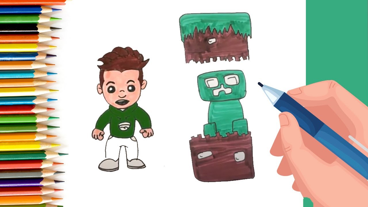 9 Amazing Drawings of Roblox, Slogoman, Among Us, Zombie for