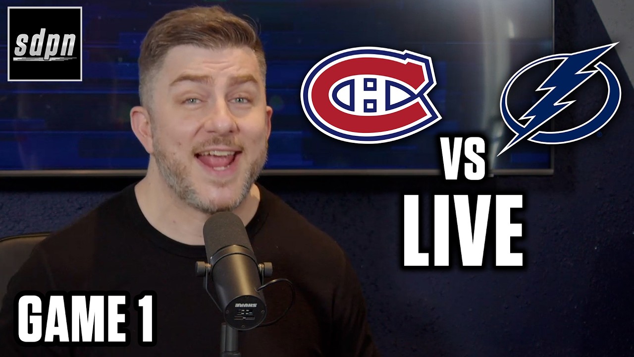Montreal Canadiens vs Tampa Bay Lightning GAME 1 LIVE w/ Steve Dangle