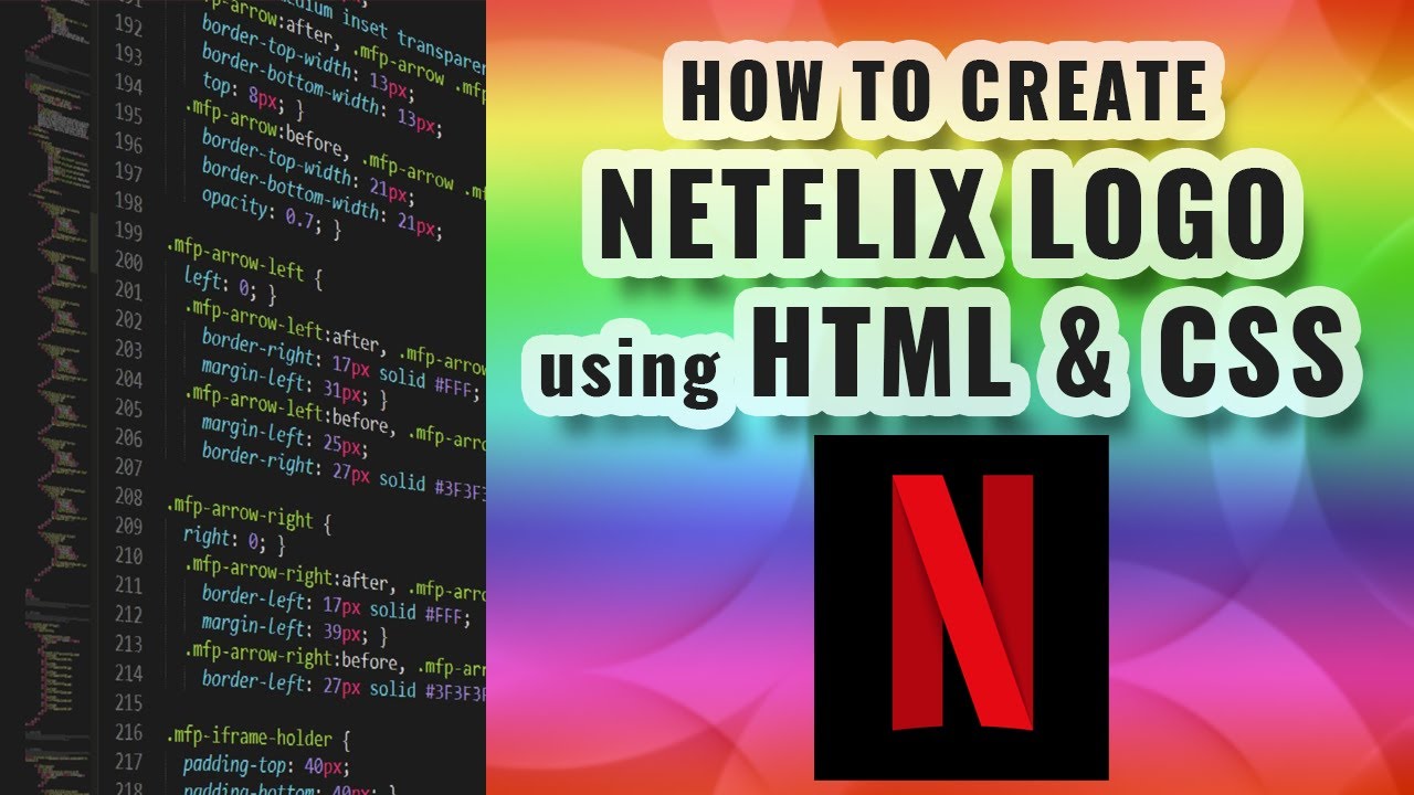 How To Create Netflix Logo Using HTML and CSS - TianDev