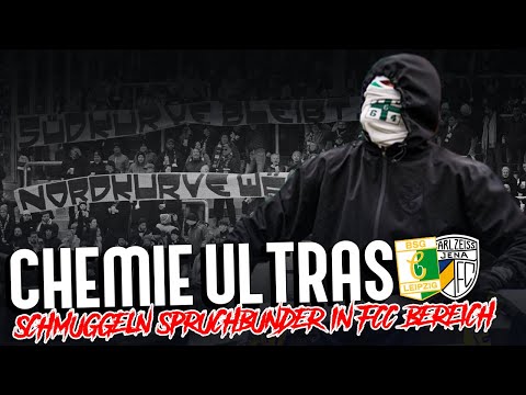 Chemie-Ultras schmuggeln Spruchbänder in FCC-Bereich! (sorgte für Szene-Konflikt!)