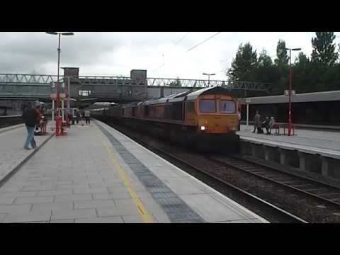 66731+66720 working the Ironbridge to Liverpool coal train 17/06/2014