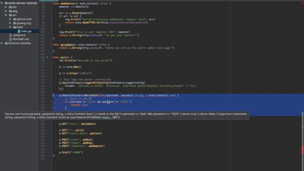 Echo's Basic Authentication Middleware Update Fix