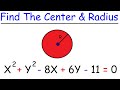 How To Find The Center And Radius Of A Circle