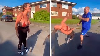 Karen Gets KNOCKED OUT After Messing the Wrong Man..