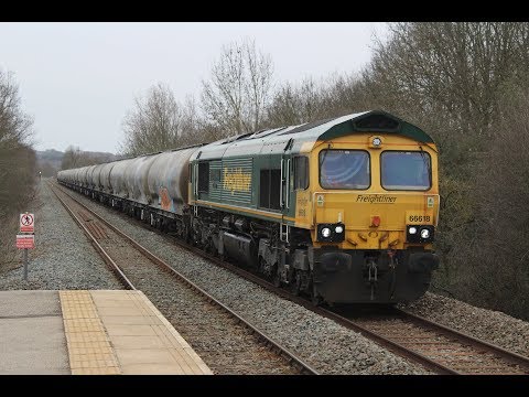 66618 & 601 pass Stewartby with 6M92 9th March 2019