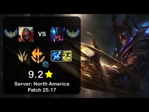 Zed Jungle vs Rek'Sai - NA Challenger - Patch 25.17