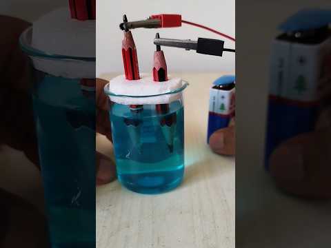 Electrolysis of Copper sulphate #shorts #science #ytshorts #diy