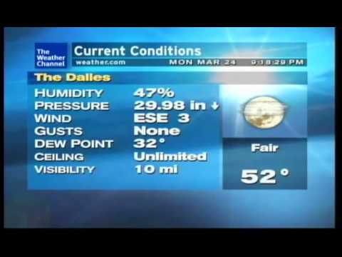 TWC WeatherSTAR XL- The Dalles, OR- Mar. 24, 2014- 9:18PM PDT