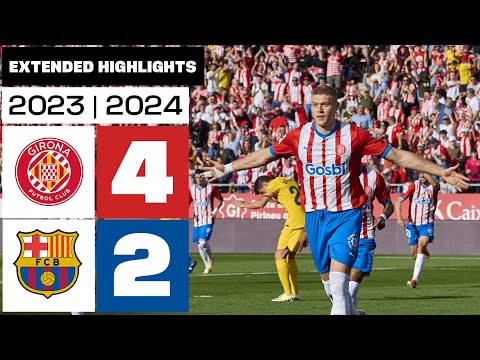 GIRONA FC 4 - 2 FC BARCELONA 2023/2024 | RESUMEN ampliado