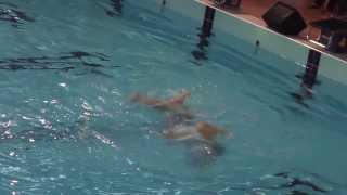 preview picture of video 'MKK Monor 2013 Synchronised swimming - Magdi-Réka duo, AQUA'