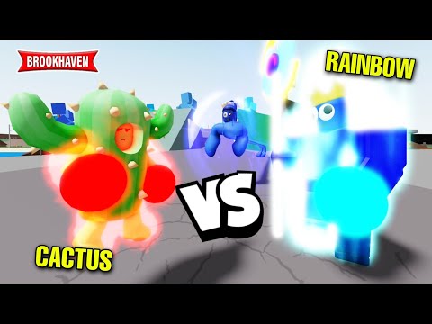 CACTUS RAGE VS. RAINBOW ULTIMATE POWER...! ROBLOX - BROOKHAVEN RP