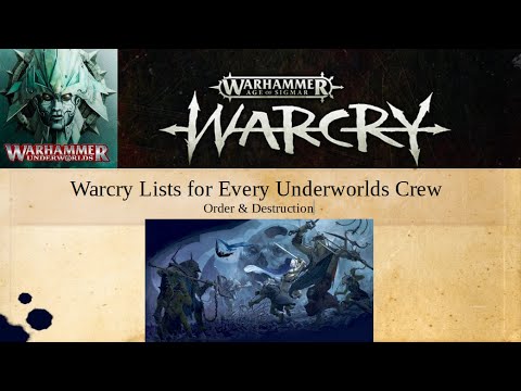 Warcry Lists for Every Underworlds Warband - Order and Destruction