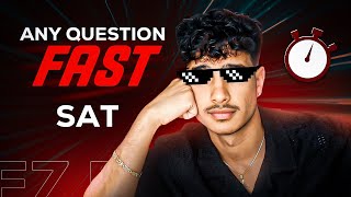 August SAT: Solve EVERY Question in Seconds!