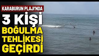  Karaburun Plajı’nda 3 Kişi Boğulma Tehlikesi Geçirdi