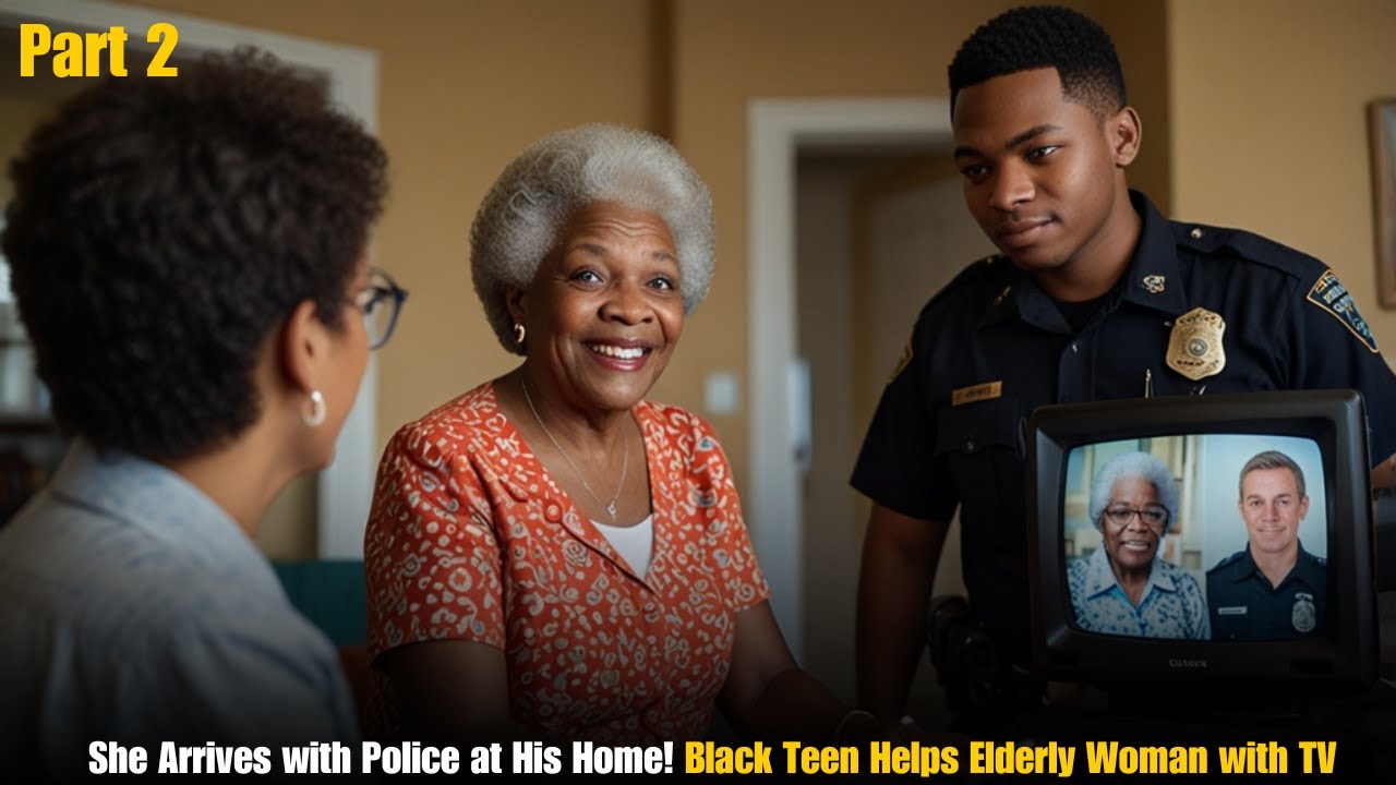 She Arrives with Police at His Home! Black Teen Helps Elderly Woman with TV