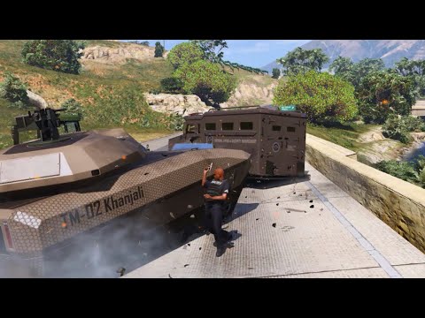 GTA V CRAZY KHANJALI TANK CRASHES COMPILATION DESTRUCTION GTA 5 CAR CRASHES #7