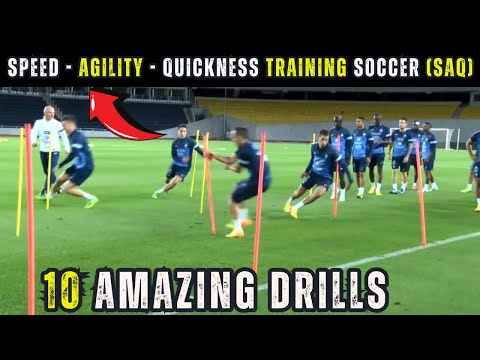 🎯Speed - Agility - Quickness Training Soccer (SAQ) / 10 Amazing Drills