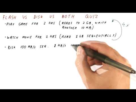 Flash vs Disk vs Both Quiz - Georgia Tech - HPCA: Part 4