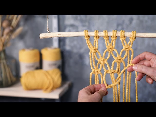 Video Teaser für How to tie a loop knot with macramé