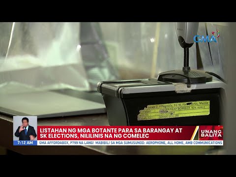 Listahan ng mga botante para sa Barangay at SK elections, nililinis na ng Comelec UB
