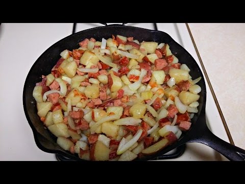 Fried Potatoes And Onions Recipe Cast Iron Skillet