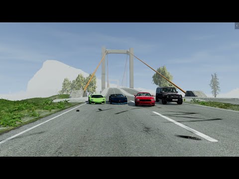 CARS VS BROKEN BRIDGE #002