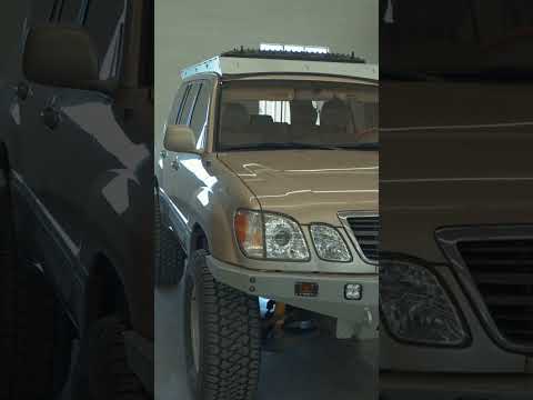 Sherpa rack on our new lexus lx470 build is sharp #lexus #lx470 #toyota #4x4 #overland #offroad