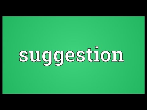 Suggestion Meaning