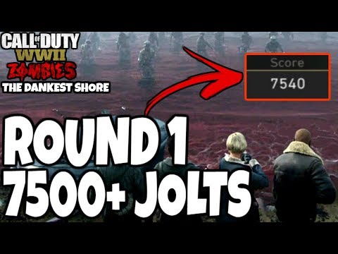 EASY 7500+ 40 ZOMBIES ON ROUND 1 GUIDE "The Darkest Shore" STRATEGY | WW2 Zombies