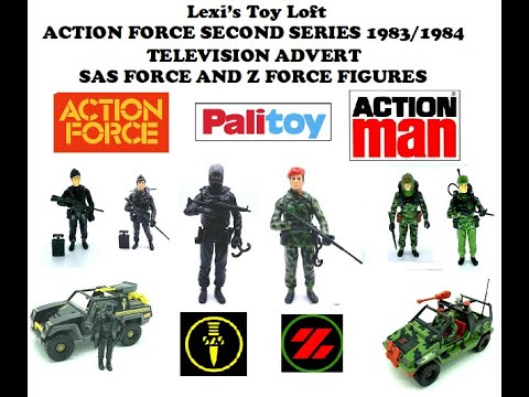 PALITOY ACTION FORCE TV COMMERCIAL ADVERT SAS AND Z FORCE FIGURES AND CAPTAINS