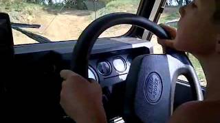 preview picture of video 'My 9yr old son driving my Landrover Defender.'