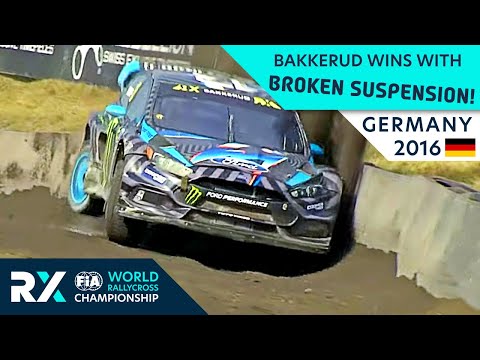 Andreas Bakkerud wins with BROKEN suspension! World RX of Germany 2016