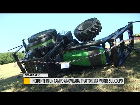 Incidente in un campo a Novilara, trattorista muore sul colpo