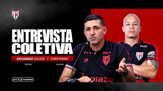 Eduardo Souza e volante Cristiano falam sobre o jogo da Copa do Brasil contra o Athletico