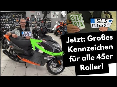 MIT DIESEM EINFACHEN TRICK: GROẞES KENNZEICHEN FÜR ALLE 45er ROLLER, MOPEDS UND E-BIKES.